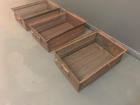 3 x Vintage Industrial Steel Drawers / Boxes - 2