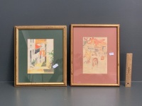 2 Vintage Framed Pictures - 1 Signed Watercolour