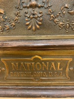 Rare NCR 188 Cash Register, Antique Bronze on Polished Oak Base, Lever Operated, c1905 Ohio - 5