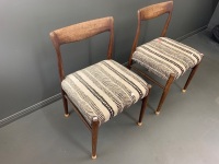 Pair of Mid Century Teak Upholstered Dining Chairs - 3