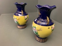 Pair of Contemporary Chinese Hand Painted Vases - 2