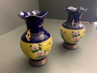 Pair of Contemporary Chinese Hand Painted Vases - 3