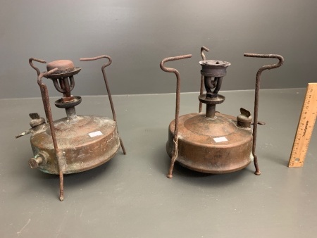 2 Vintage Swedish Primus Copper Kero Stoves