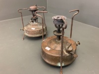 2 Vintage Swedish Primus Copper Kero Stoves - 2