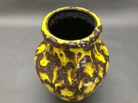 West German Yellow Lava Mid Century Pottery Vase - 3