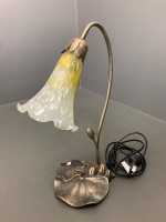 Brass Effect Waterlily Table Lamp - 2