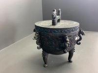 Contemporary Asian Bronzed Style Serving Pot - 3