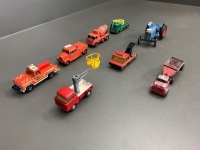 Asstd Lot of Vintage Die Cast Trucks and Tractor inc. Lesney, Corgi and Crescent - 2