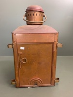 Vintage German Copper Masthead Ships Lantern with Kero Burner - 3