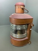 Vintage German Copper Masthead Ships Lantern with Kero Burner - 7