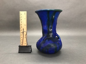 Vintage Bretby Art Pottery Blue Glazed Vase