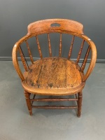 Antique Oak Captains Chair c1900