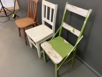 3 x Asstd Timber Chairs - 2