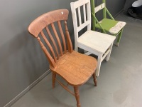 3 x Asstd Timber Chairs - 3