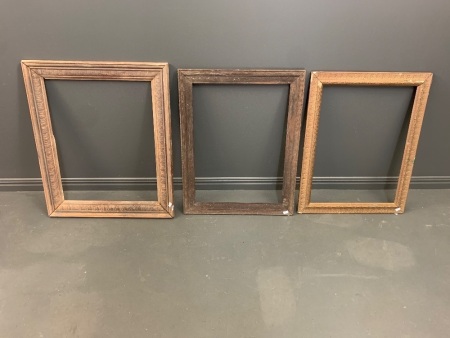 3 x Vintage Timber Frames