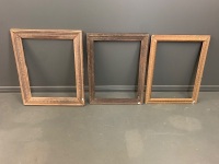 3 x Vintage Timber Frames