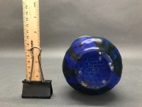Vintage Bretby Art Pottery Blue Glazed Vase - 3