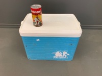 Vintage Esky + 13 Brisbane Beer Cans