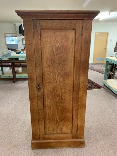 Antique Single Door Oak Cupboard