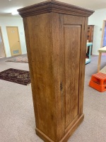 Antique Single Door Oak Cupboard - 4