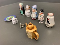 Asstd Lot of Mini Ceramics, S & P, Chinese Bone Tea Pot etc - 2