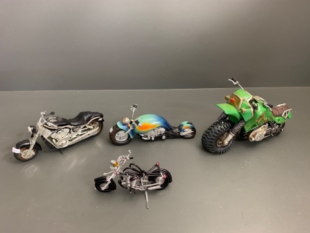 4 x Asstd Model Motorcycles