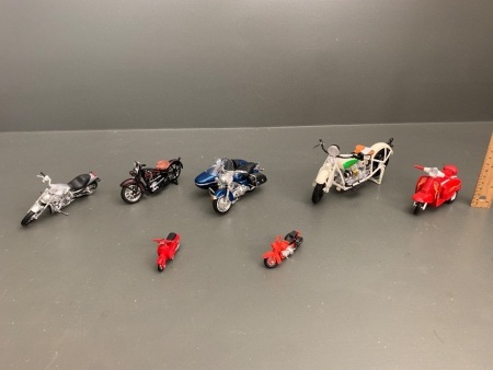 Asstd Lot of Small Motorcycle Models