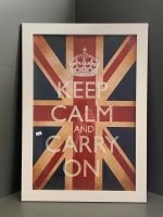 Large Framed Poster - Keep Calm and Carry On