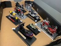 Collection of 8 Mounted Model Motorcycles - 3