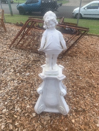Large Glazed Ceramic Garden Plinth + My First Cami Garden Figure