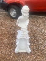 Large Glazed Ceramic Garden Plinth + My First Cami Garden Figure - 3