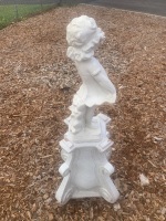 Large Glazed Ceramic Garden Plinth + My First Cami Garden Figure - 4