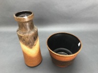 Tall West German Vase & Planter Pot - 3