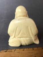 Antique Carved Ivory Figure of Buddha - Some Cracking - 3