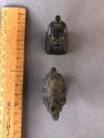 Vintage 20th Century Burmese Bronze Opium Weights - Crested Horse - 143g - Brahminy Duck - 161g - 5