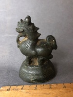 Antique Burmese Bronze Crested Horse Opium Weight c1500-1750 - 160g - 3