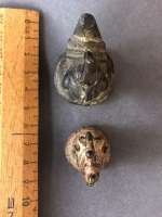 2 x Antique 19th Century Burmese Bronze Opium Weights in the Form of a Brahiminy Duck or Hinthra - 136g and 64g - 5