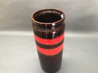 Tall Mid Century West German Glazed Pottery Vase - 3