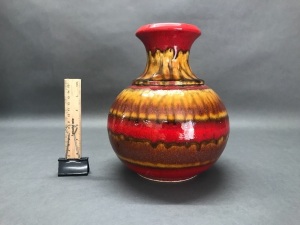 Bulbous Mid Century West German Pottery Vase