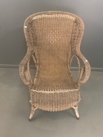 Vintage Seagrass Armchair