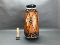 Mid Century Lava Glazed West German Pottery Vase