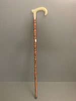 Vintage Bamboo Walking Stick with Moulded Handle