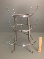 Vintage Wrought Iron French Bottle Drying Rack