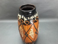 Mid Century Lava Glazed West German Pottery Vase - 2