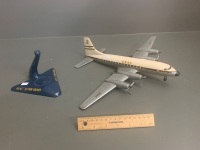 Vintage Desktop Model of BOAC Jet Prop Airliner with Stand - As Is - 2