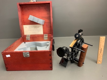 Vintage Japanese Tamaya Micrometer Marine Sextant in Original Box c1980
