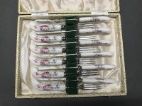 Royal Crown Derby Boxed Set 6 Lunch Knives and Forks - 2