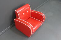 Vintage Retro Style Vinyl Childs Chair - 3