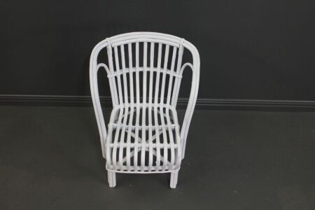 Vintage Painted Split Cane Childs Chair