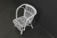 Vintage Painted Split Cane Childs Chair - 2